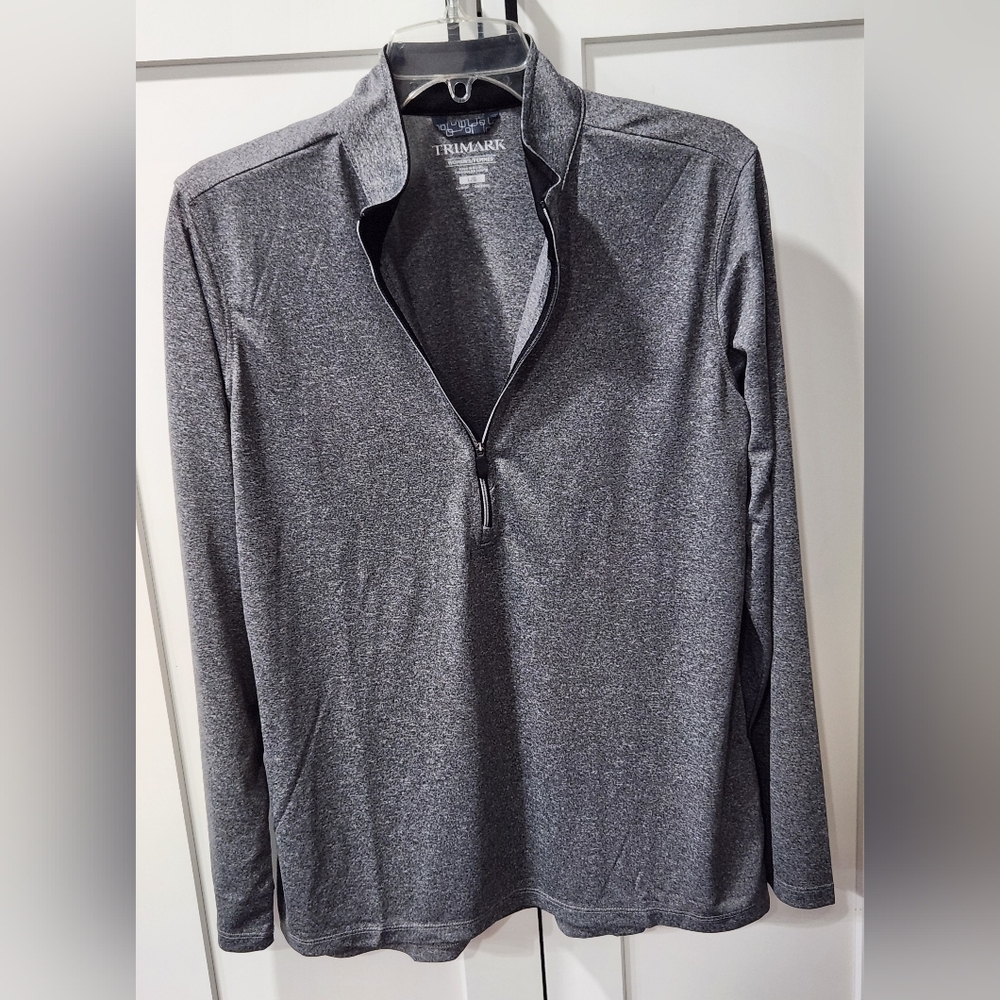 Women's Gray Long Sleeve Quarter-Zip Pullover NWOT